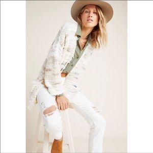 Anthropologie Margo Knit Rainbow Cardigan Sweater